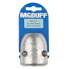 MG Duff MGD34 Zinc Streamline Anode For 3/4'' Dia Shaft Anode c/w Insert